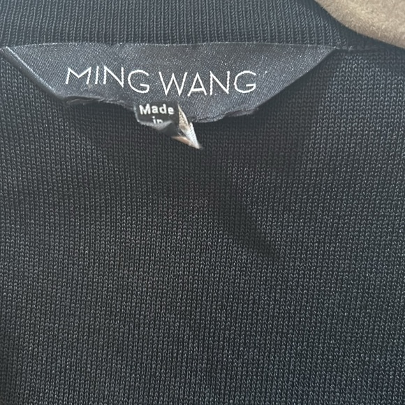 MIN WANG  WOMENS HEAVYWEIGHT CARDIGAN BLACK BLUE LONG SLEEVE SIZE SMALL - Picture 8 of 15